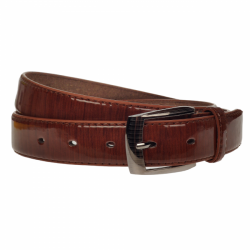 Curea barbati, casual-eleganta, din piele ecologica, latime 3.5 cm, visiniu - NB002