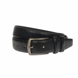 Curea barbati, casual-eleganta, din piele ecologica, latime 3.5 cm, negru - NB025