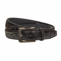 Curea barbati, casual-eleganta, din piele ecologica, latime 3.5 cm, negru - NB028