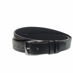 Curea barbati, casual-eleganta, din piele ecologica, latime 3.5 cm, negru - NB034