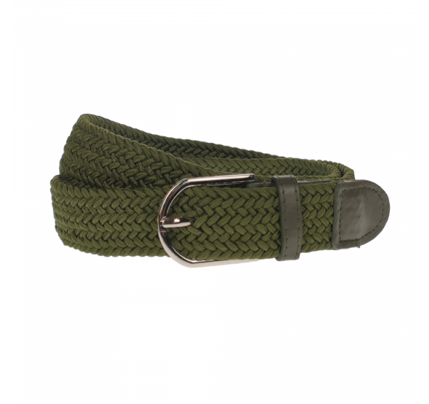 Curea elastica, casual, latime 3.5 cm, verde inchis  - NB035