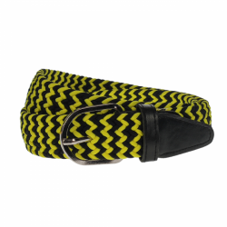 Curea barbati elastica, casual, latime 3.5 cm, galben si negru - NB040 Curea barbati elastica, casual, latime 3.5 cm, galben si negru - NB040