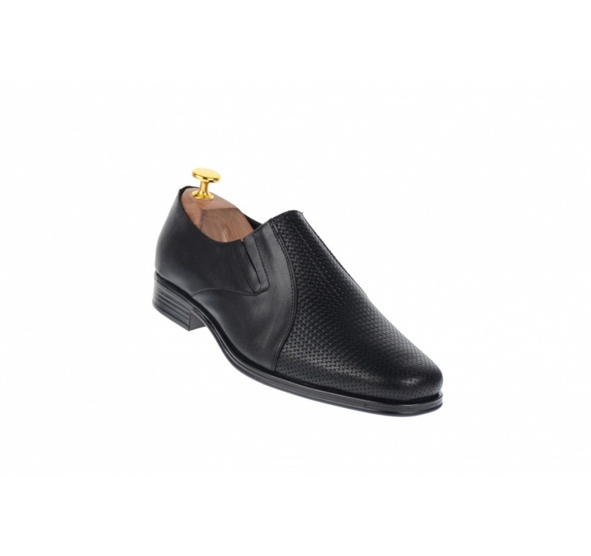 Pantofi barbati eleganti din piele naturala, cu elastic, NIC02ELPR