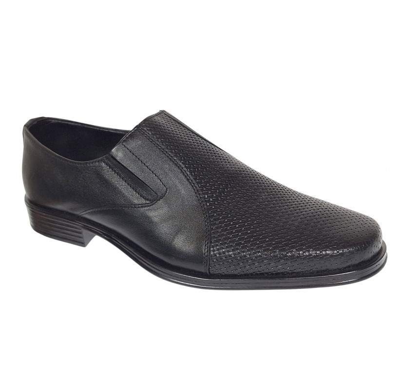 Pantofi barbati eleganti din piele naturala - Model fara siret Nik 02