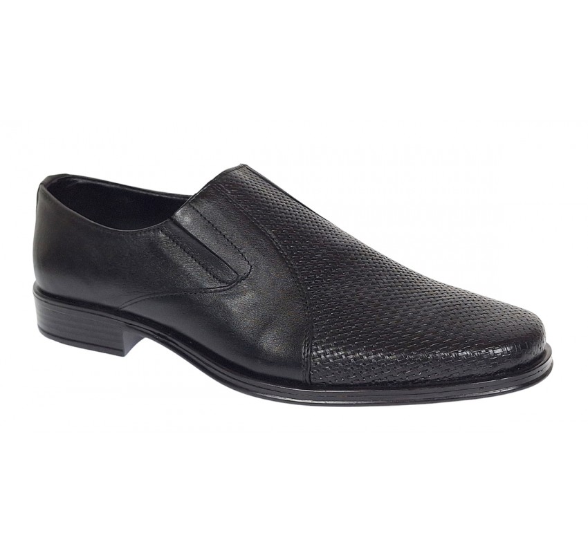 Pantofi barbati eleganti din piele naturala - Model fara siret Nik 02
