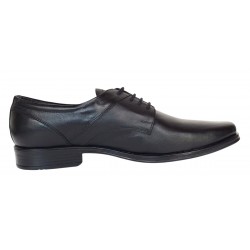 Pantofi barbati eleganti din piele naturala de culoare neagra Sir NIC03NS