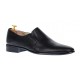 Pantofi barbati eleganti din piele naturala - Model Negru fara siret NIC142NEL