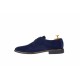 Pantofi barbati casual, eleganti din piele naturala intoarsa bleumarin NIC184BLMVEL