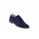 Pantofi barbati casual, eleganti din piele naturala intoarsa bleumarin NIC184BLMVEL