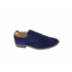 Pantofi barbati casual, eleganti din piele naturala intoarsa bleumarin NIC184BLMVEL