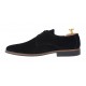 Pantofi barbati casual din piele naturala intoarsa - Model Negru 184 Vel