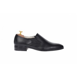 Pantofi barbati eleganti din piele naturala fara siret Negru - NIC211NEL