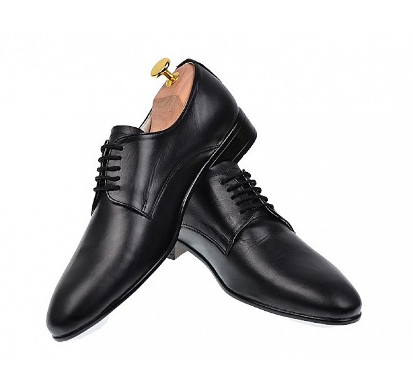 Pantofi barbati eleganti din piele naturala - Model Negru NIC211SIR