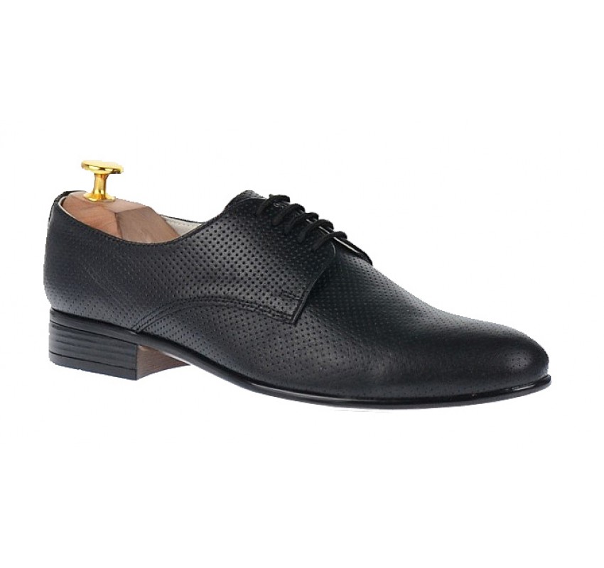 Pantofi barbati eleganti din piele naturala - Model Negru NIC211SIRNP