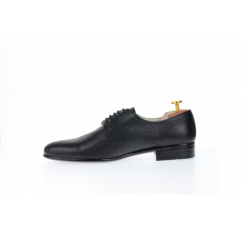 Pantofi barbati office, eleganti din piele naturala de culoare neagra , COD PRODUS -  NIC211SIRNP