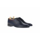 Pantofi barbati eleganti din piele naturala matritata, bleumarin inchis, NIC5BLPR