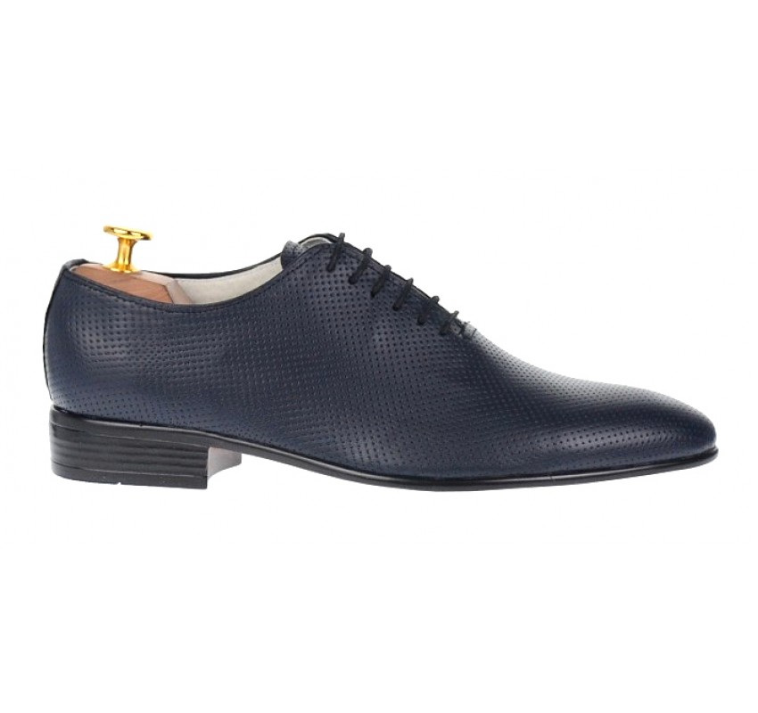 Marimea 39, 41 Pantofi barbati eleganti din piele naturala bleumarin NIC5BLPR