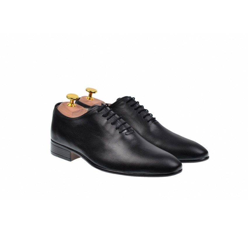 Pantofi barbati eleganti din piele naturala de culoare neagra, NIC5NBOX