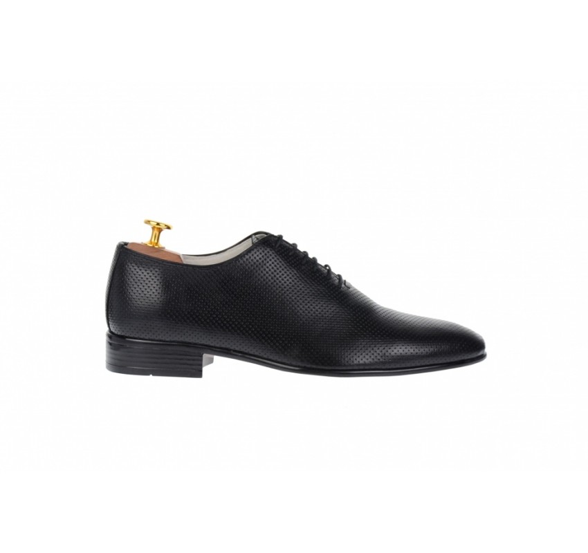 Pantofi barbati office, eleganti din piele naturala de culoare neagra NIC5NPR