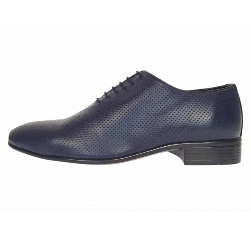 Marimea 39 Pantofi barbati eleganti bleumarin din piele naturala NIK5BLPF