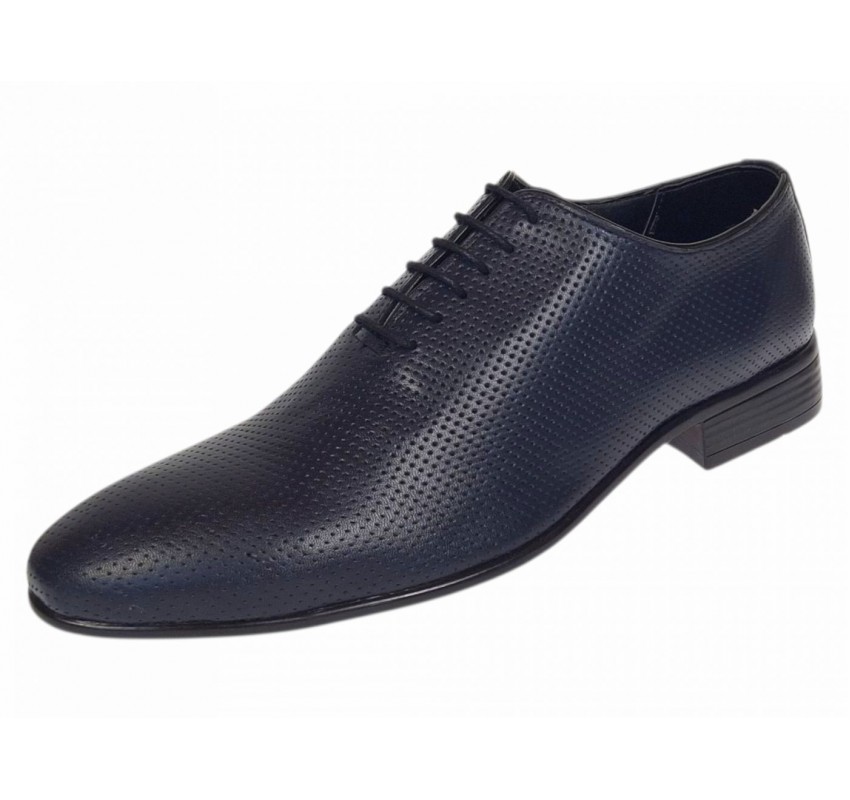 Marimea 39 Pantofi barbati eleganti bleumarin din piele naturala NIK5BLPF