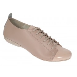 Pantofi dama casual din piele naturala cu varf lacuit - Emma Bej P09BB