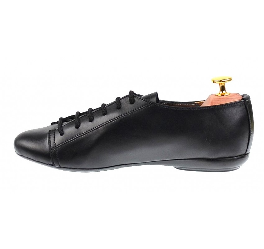 Pantofi casual dama din piele naturala box - Model Emma P09N