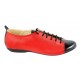 Pantofi dama casual din piele naturala cu varf lacuit - Model Emma Rosu P09RLN