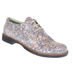 Pantofi dama casual din piele naturala Mozaic Colorat P102BEJ2