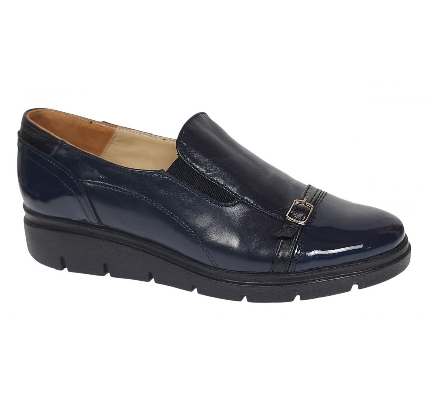 Pantofi dama casual din piele naturala bleumarian - P103BLMLAC