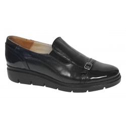 Pantofi dama casual din piele naturala Negru - P103NLAC