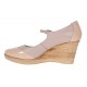 Marimea 36, 37 Pantofi dama casual din piele naturala Bej Box cu Lac- P104BB