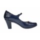Marimea 35 Pantofi dama eleganti din piele naturala bleumarin, box - P104BLM5