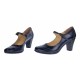 Marimea 35 Pantofi dama eleganti din piele naturala bleumarin, box - P104BLM5