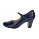 Marimea 39 Pantofi dama eleganti din piele naturala bleumarin cu toc de 7cm P104BLM7