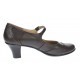 Pantofi dama eleganti din piele naturala cu toc mic si bareta - P104MARO