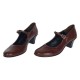 Marimea 35, 37 Pantofi dama piele naturala maro – eleganti, comozi, toc mediu stabil de 5 cm P104M