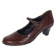 Marimea 35, 37 Pantofi dama piele naturala maro – eleganti, comozi, toc mediu stabil de 5 cm P104M