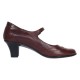 Marimea 35, 37 Pantofi dama piele naturala maro – eleganti, comozi, toc mediu stabil de 5 cm P104M