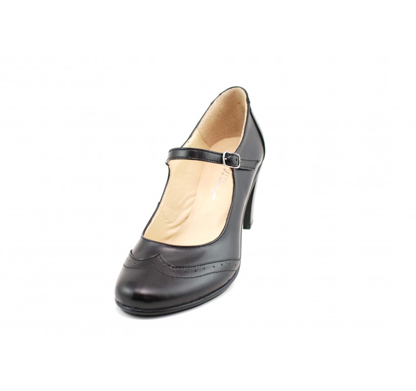 Pantofi dama, eleganti, din piele naturala cu toc de 7 cm - P104NBOX
