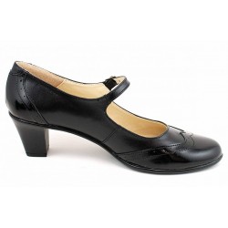 Pantofi dama comozi si eleganti, din piele naturala BOX si LAC, cu toc de 5 sau de 7 cm, P104NL5