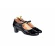 Pantofi dama, eleganti, din piele naturala cu toc mic - Made in Romania P104NLCROCO