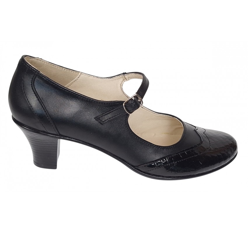 Pantofi dama eleganti din piele naturala cu toc 5cm sau 7cm - P104NLCRT5 Pantofi dama eleganti din piele naturala cu toc 5cm sau 7cm - P104NLCRT5