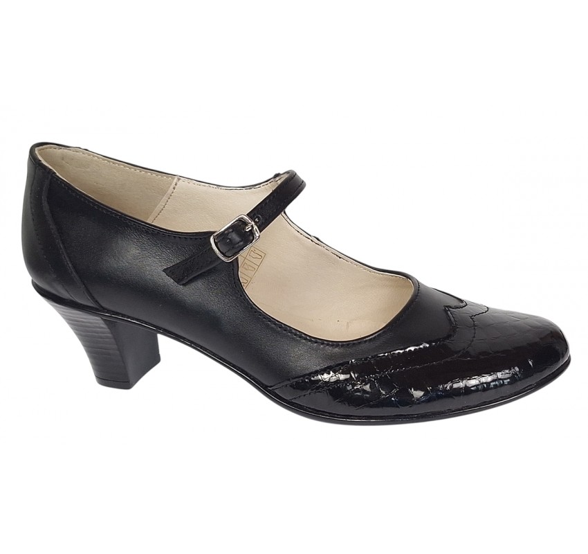 Pantofi dama eleganti din piele naturala cu toc 5cm sau 7cm - P104NLCRT5 Pantofi dama eleganti din piele naturala cu toc 5cm sau 7cm - P104NLCRT5