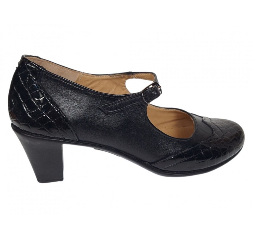 Marimea 35, 39 Pantofi dama eleganti din piele naturala cu toc 6 cm - P104NLCRT6