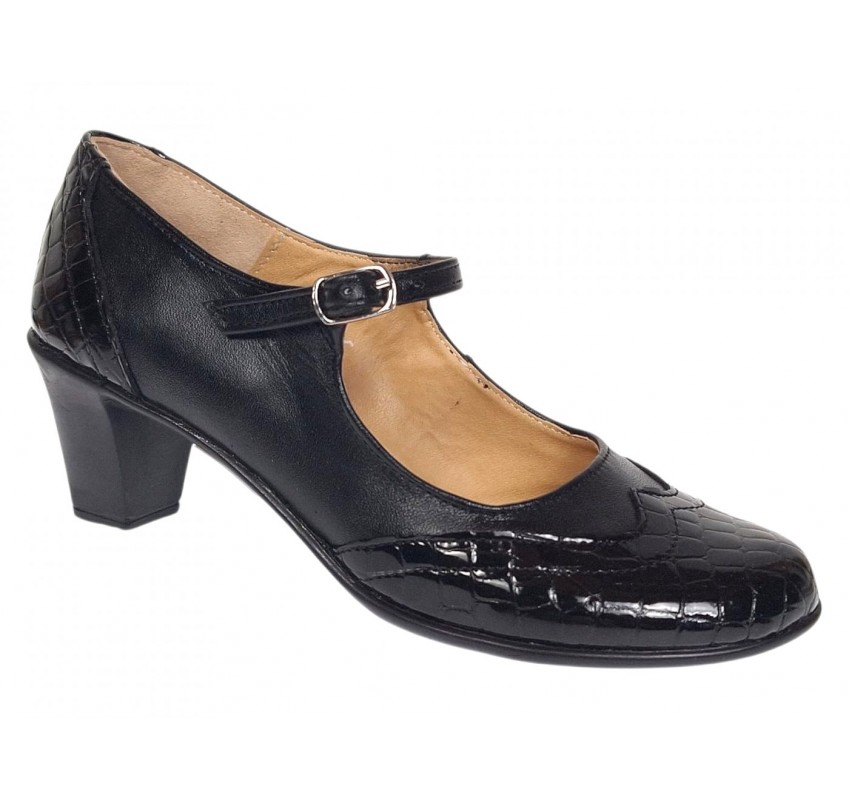 Marimea 35, 39 Pantofi dama eleganti din piele naturala cu toc 6 cm - P104NLCRT6