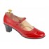 Pantofi dama rosii, eleganti, din piele naturala, cu toc de 5 cm, P104RR