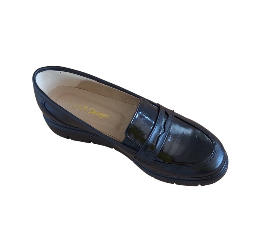 Marimea 37, 38 Pantofi dama casual din piele naturala P105NBLN