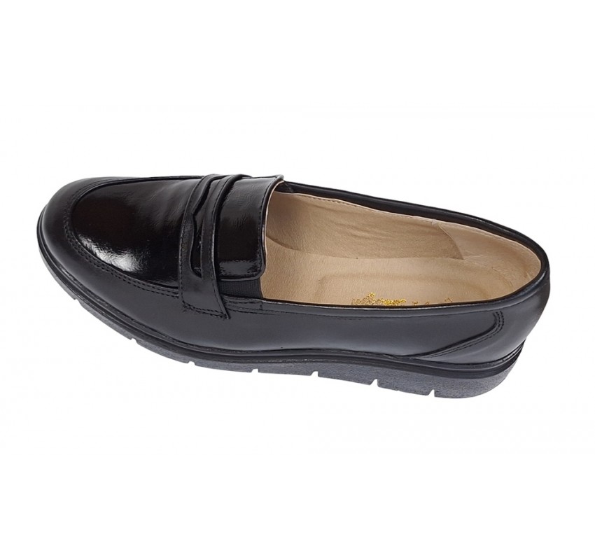 Marimea 37, 38 Pantofi dama casual din piele naturala P105NBLN