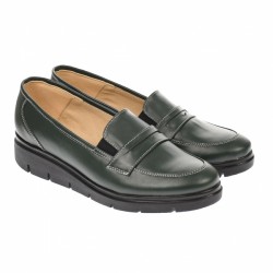 Pantofi dama, casual, din piele naturala, verde, foarte comozi - P105VBOX   Pantofi dama, casual, din piele naturala, verde, foarte comozi - P105VBOX